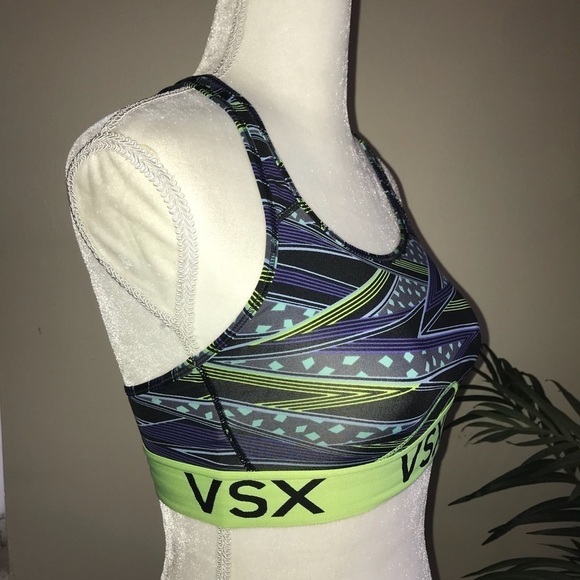 Victoria’s Secret VSX Neon Trim Sports Bra S - Picture 2 of 6